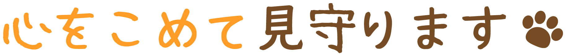 心をこめて見守ります
