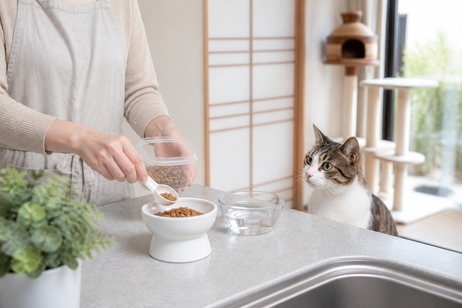 留守番中のごはんを安心して任せるための準備のアイキャッチ画像